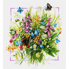 Набор для вышивания LanArte "Летний букет" 36x38 см, 0144571-PN