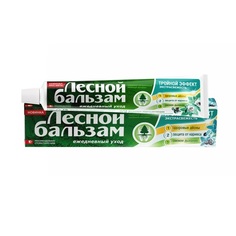 Pубная паста Лесной бальзам "Тройной эффект. Двойная мята" на отваре трав