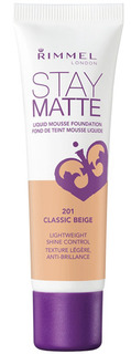 Тональный крем RIMMEL Stay Matte, тон №201 Classic Beige, 30 мл.