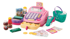 Набор-супермаркет: кассовый аппарат,продукты - свет , звук Keenway