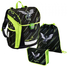 Ранец с наполнением Step by Step BaggyMax Niffty Dragon 18 л Зеленый/Черный Hama