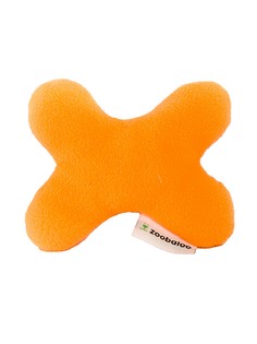 Игрушка для собак Zoobaloo Тканевая кость, шуршащая, оранжевая, 15 см