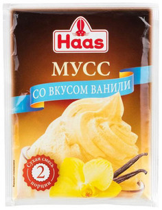 Сухая смесь Haas для приготовления ванильного мусса 65 г