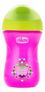 Поильник Chicco 266 мл (с 12 мес) розовый Клубничка