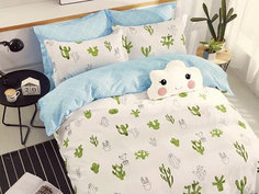 Детское постельное белье Mioletto К-43 белый/голубой