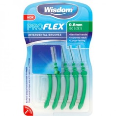 Набор цилиндрических ершиков Wisdom Proflex Interdental Brush 0,8мм 5шт