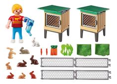 Ферма: вольер и клетки с кроликами Playmobil