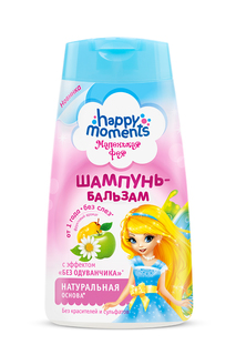 Маленькая Фея Happy Moments 2в1 шампунь-бальзам детский без сульфатов, 240 мл