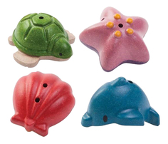 Игрушка для купания PlanToys Морская жизнь 4 фигурки