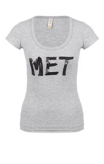 Футболка женская MET 10DMC0007 J1465 R417 0995 серая/белая/черная M