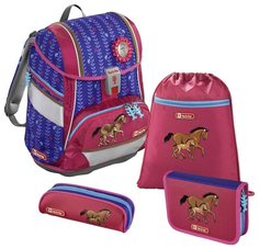 Ранец-рюкзак с наполнением Step By Step 2in1 Lucky Horses Розовый/Фиолетовый Hama