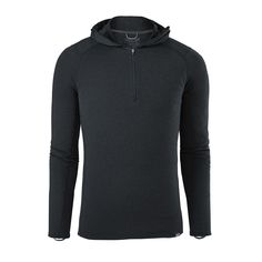 Лонгслив Patagonia Capilene Thermal Weight Zip-Neck Hoody 2019 мужской черный, M