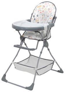 Стульчик для кормления Polini Kids 252 Единорог Hello baby, Серый