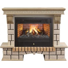 Закрытый электрокамин Real-Flame Stone new 26/HL WTG с очагом 3D Novara
