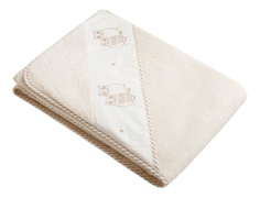 Детское полотенце Luxberry Совята Цвет: Жемчужный-Коричневый-Белый 100х100 см