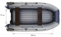 Лодка рыболовная Флагман DK 350 серая Flagman