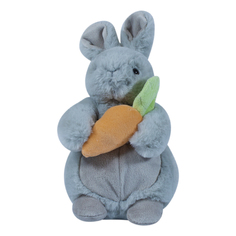 Мягкая игрушка Teddykompaniet Зайка Милла с морковкой, серая, 25 см,2698