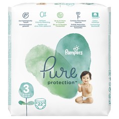 Подгузники Pampers Pure Protection 6-10 кг, размер 3, 22 шт.