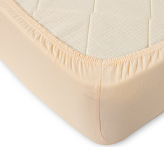 Простыня трикотажная на резинке (кремовая) 160х200х20 Текс Дизайн