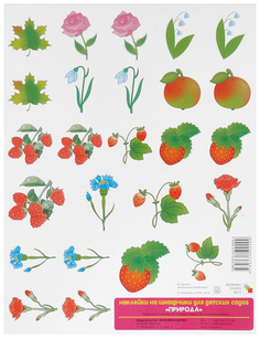 Наклейки на шкафчики «Природа» для детского сада Мозаика Синтез