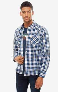Рубашка мужская Levis 6581603310 синяя/белая XXL Levis®