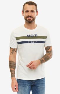 Футболка мужская Marc O’Polo 222051396/101 белая/хаки/синяя L