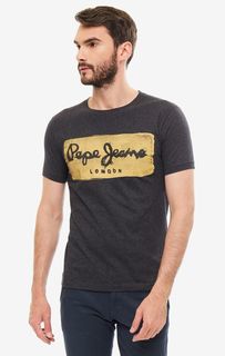 Футболка мужская Pepe Jeans PM503215.975 серая/коричневая XL