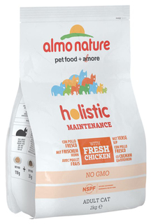 Сухой корм для кошек Almo Nature Holistic, курица и коричневый рис, 2кг