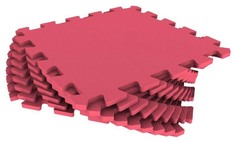 Мягкий коврик-пазл Eco Cover Красный 9 деталей 33х33 см