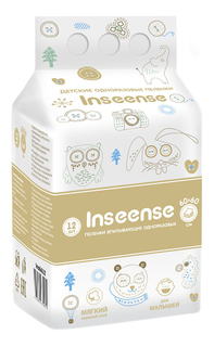 Пеленки впитывающие Inseense 60х60, 12 шт Insinse