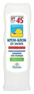 Крем-блок от загара Floresan SPF 45 водостойкий 125 мл