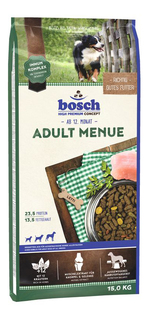 Сухой корм для собак Bosch Adult Menue, для активных, домашняя птица, 15кг