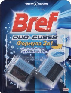 Кубики для сливного бачка Bref duo-cubes 2в1 2*50 г