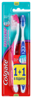 Зубная щетка Colgate Массажер средняя 1+1 шт