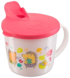 Тренировочная кружка с крышкой Happy Baby Training Cup Red, 15010
