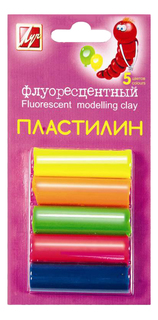 Пластилин ЛУЧ Флуоресцентный 5 цветов 12С764-08