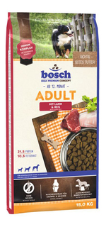 Сухой корм для собак Bosch Adult, ягненок и рис, 15кг