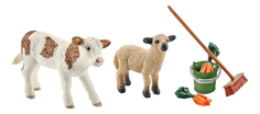 Schleich Игровой набор Schleich Farm Life с теленком и ягненком 41422