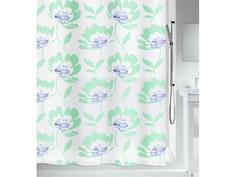 Штора декоративная для ванной комнаты Spirella Blossom Green peva 180X200