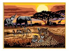 Раскрашивание по номерам «африка» размер картинки – 40*30 см Ravensburger