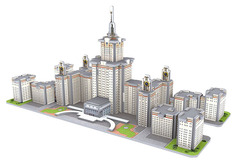 Пазл Cubic Fun 3D S3036 Московский Государственный Университет Россия