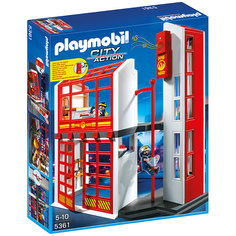Пожарная служба: пожарная станция с сигнализацией Playmobil
