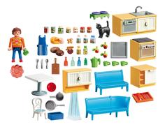 Кукольный дом: встроенная кухня с зоной отдыха Playmobil