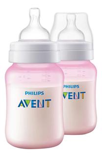 Детская бутылочка Philips Avent Classic+ SCF564/27 для девочек, 260 мл, 2 шт., 1 мес.+