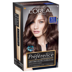 Стойкая краска для волос LOreal Paris Preference, оттенок 6.21, Риволи