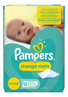 Пеленки для детей Pampers ChangeMats 60 х 60 см 12 шт.