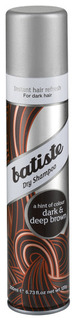 Сухой шампунь BATISTE Dark&Deep Brown, 200 мл