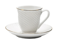 Кофейный набор Lorane 25770 Белый, золотистый Loraine