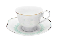 Кофейный сервиз Lorane 26445-1 Белый, зеленый, золотистый Loraine