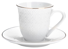 Кофейный набор Lorane 25773 Белый, золотистый Loraine